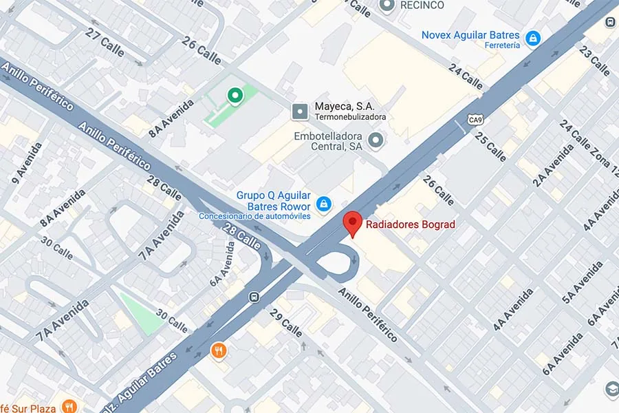 Mapa de ubicación — Zona 12 — Ciudad de Guatemala